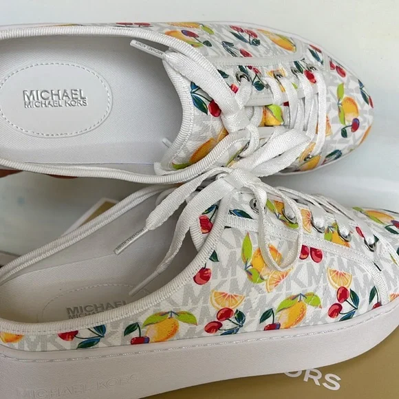 Michael Kors POPPY SLIDE SNEAKERS 
FRUIT PAINT MK SIG SM
49T4POFP1Q Platforms - Picture 14 of 16